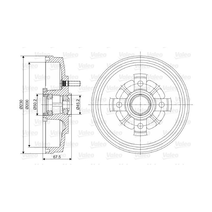 Stabdžių būgnas VALEO 237077