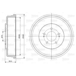 Stabdžių būgnas VALEO 237078