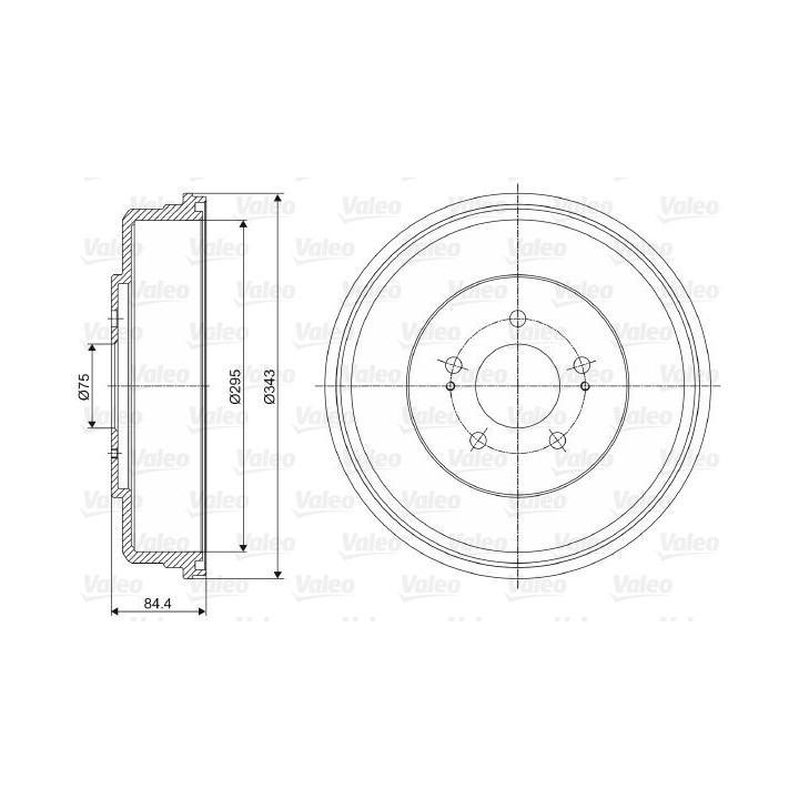 Stabdžių būgnas VALEO 237078