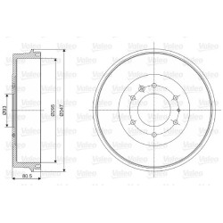 Stabdžių būgnas VALEO 237080