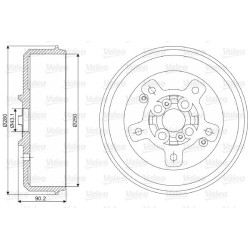 Stabdžių būgnas VALEO 237087