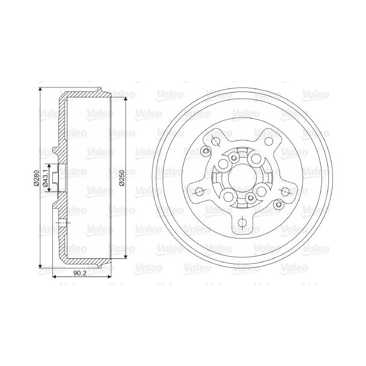 Stabdžių būgnas VALEO 237087