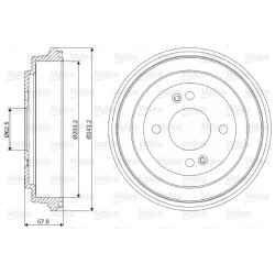 Stabdžių būgnas VALEO 237091