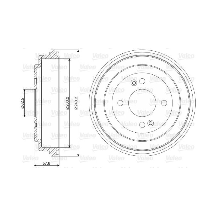 Stabdžių būgnas VALEO 237091