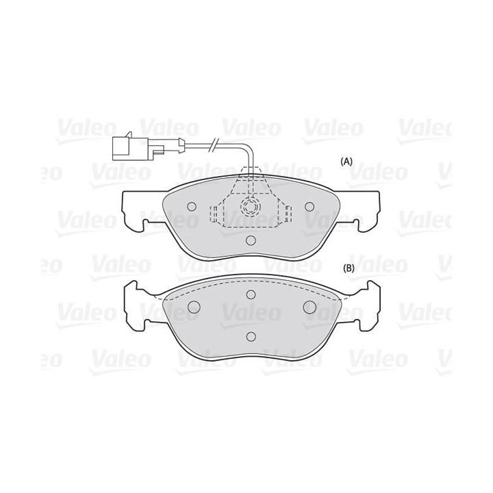 Stabdžių trinkelių rinkinys, diskinis stabdys VALEO 301006