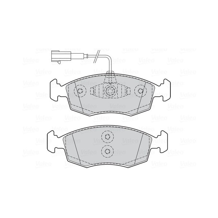Stabdžių trinkelių rinkinys, diskinis stabdys VALEO 301298