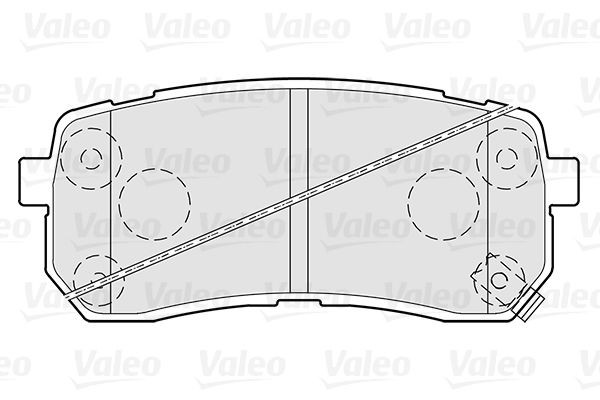 Stabdžių trinkelių rinkinys, diskinis stabdys VALEO 301308