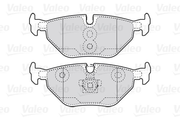 Stabdžių trinkelių rinkinys, diskinis stabdys VALEO 301753