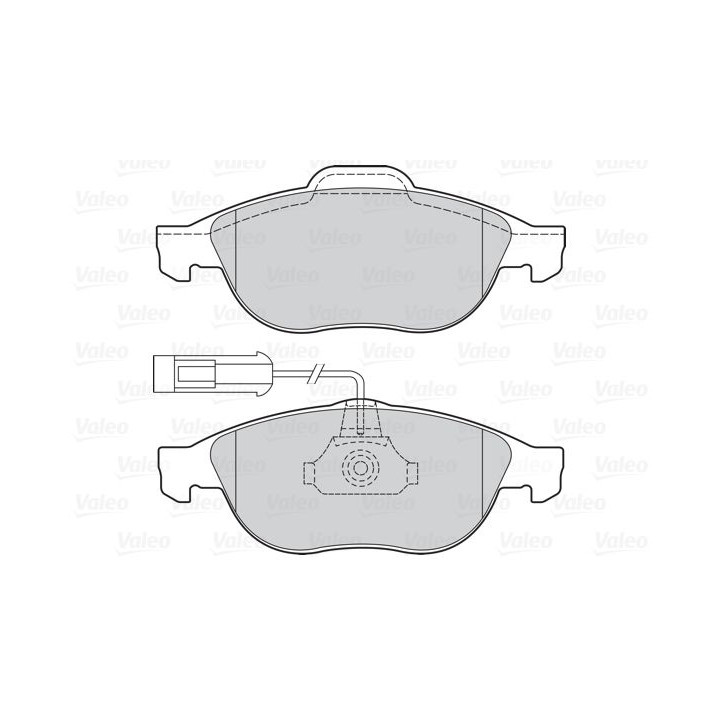 Stabdžių trinkelių rinkinys, diskinis stabdys VALEO 302074