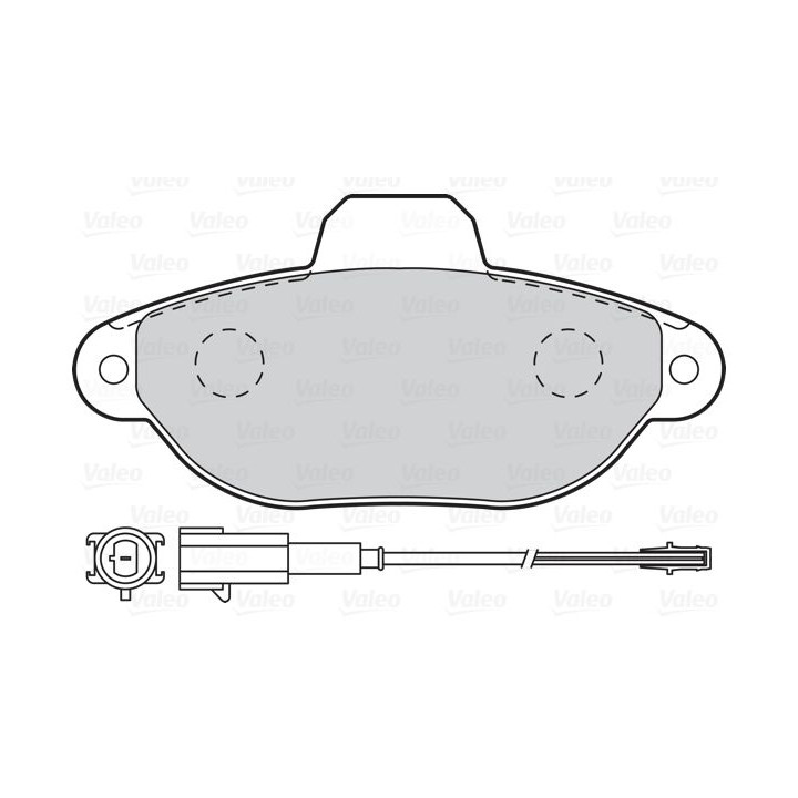 Stabdžių trinkelių rinkinys, diskinis stabdys VALEO 302093