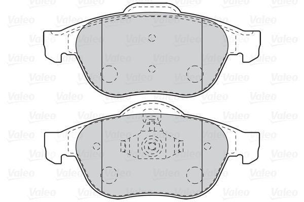 Stabdžių trinkelių rinkinys, diskinis stabdys VALEO 302096