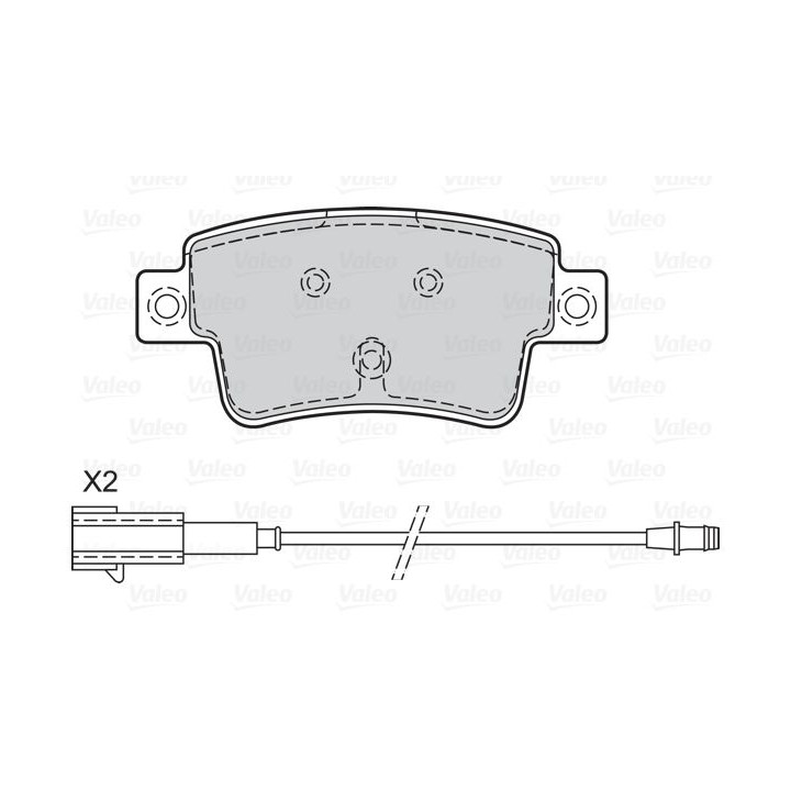 Stabdžių trinkelių rinkinys, diskinis stabdys VALEO 302127