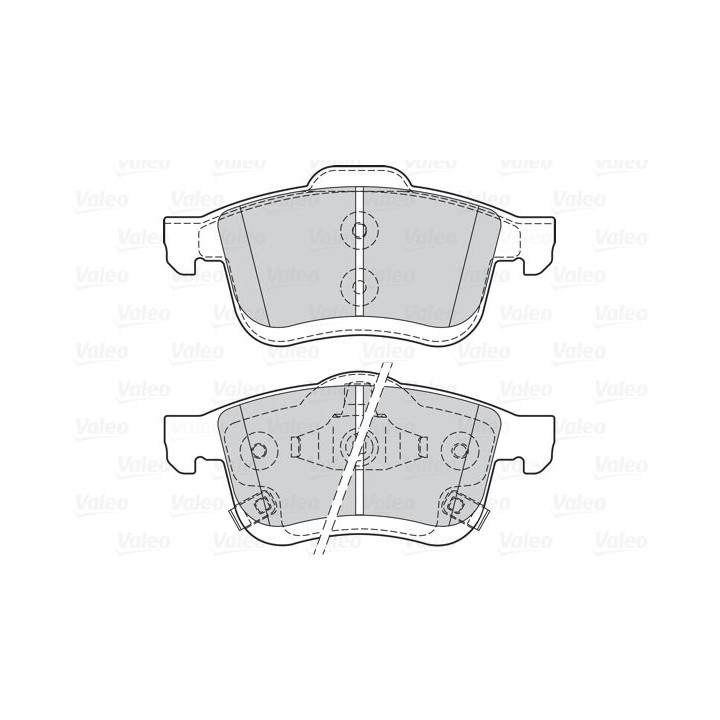 Stabdžių trinkelių rinkinys, diskinis stabdys VALEO 302163