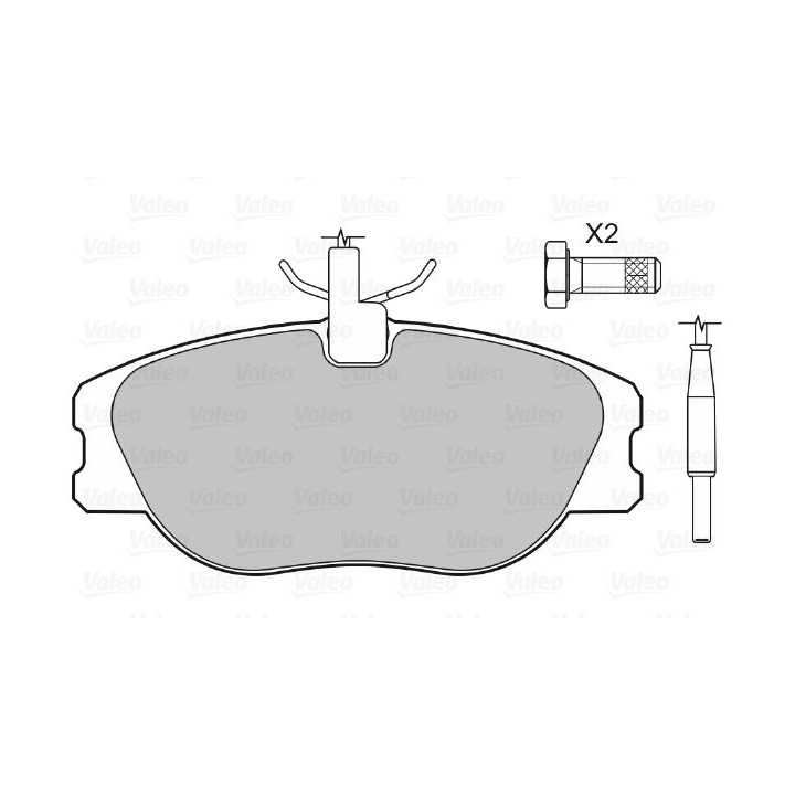 Stabdžių trinkelių rinkinys, diskinis stabdys VALEO 598064