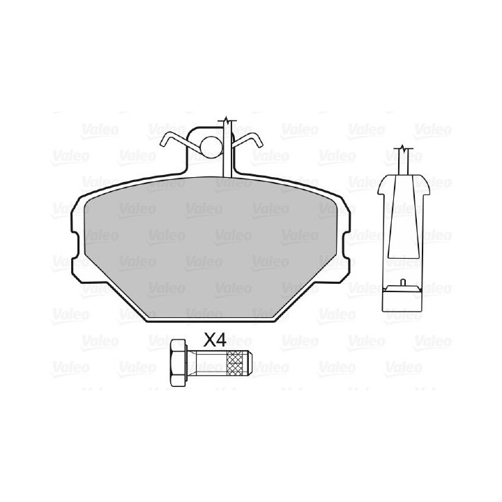 Stabdžių trinkelių rinkinys, diskinis stabdys VALEO 598095