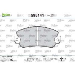 Stabdžių trinkelių rinkinys, diskinis stabdys VALEO 598141