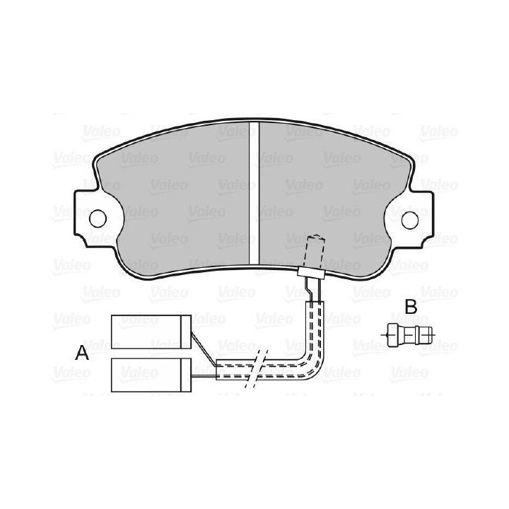 Stabdžių trinkelių rinkinys, diskinis stabdys VALEO 598141