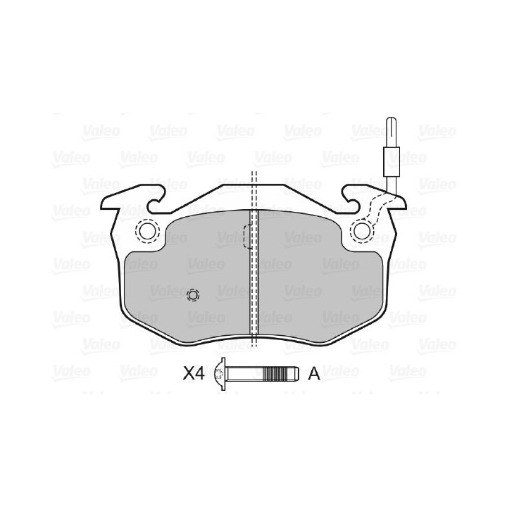 Stabdžių trinkelių rinkinys, diskinis stabdys VALEO 598158
