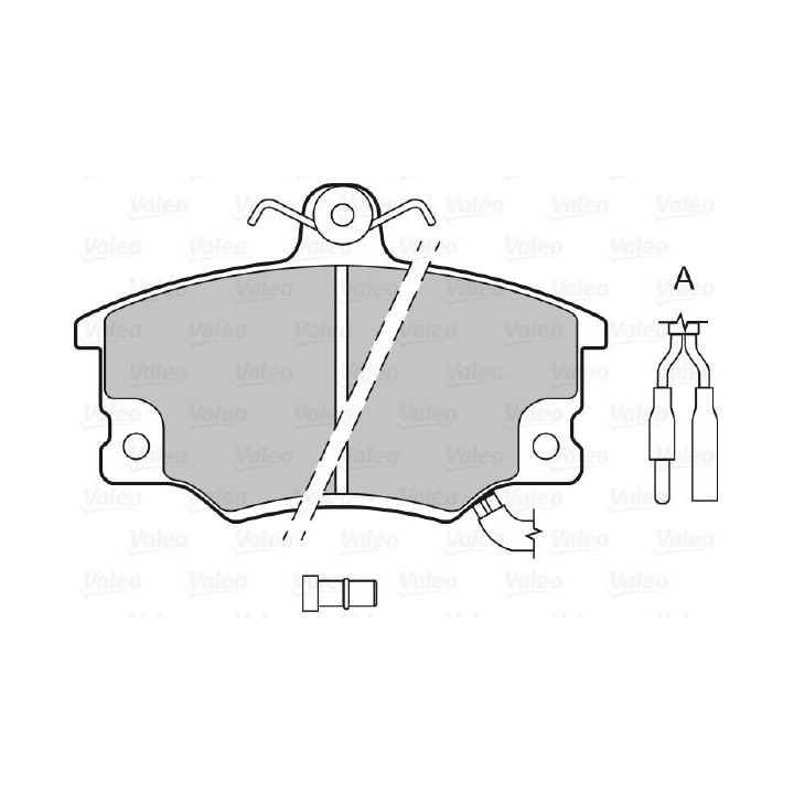 Stabdžių trinkelių rinkinys, diskinis stabdys VALEO 598219