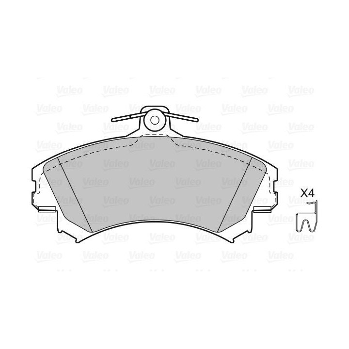 Stabdžių trinkelių rinkinys, diskinis stabdys VALEO 598318