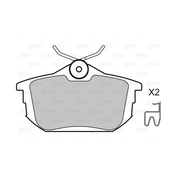 Stabdžių trinkelių rinkinys, diskinis stabdys VALEO 598319