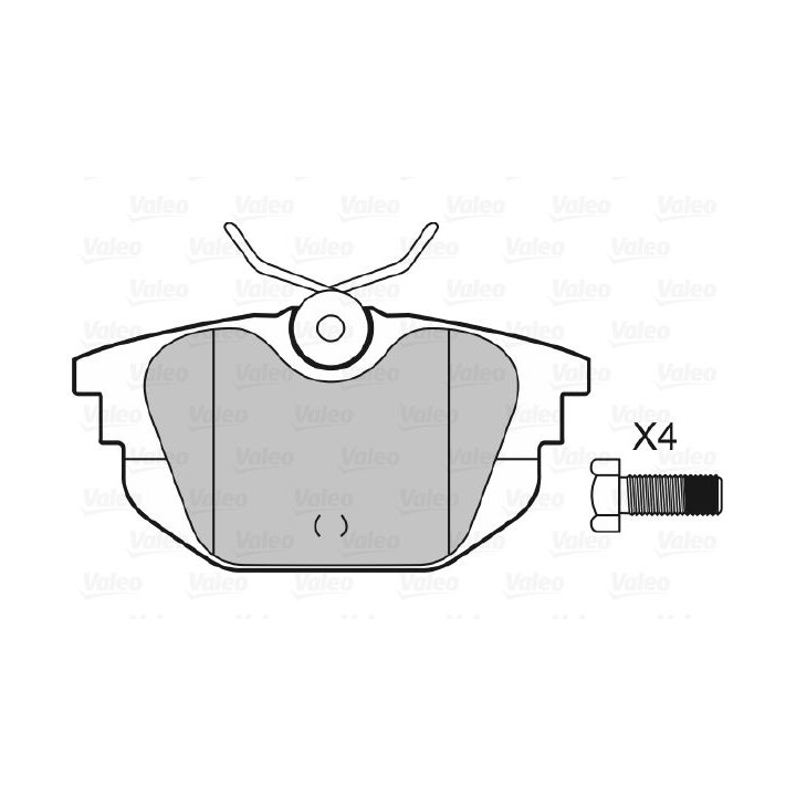 Stabdžių trinkelių rinkinys, diskinis stabdys VALEO 598331