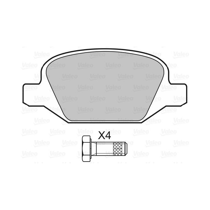 Stabdžių trinkelių rinkinys, diskinis stabdys VALEO 598407