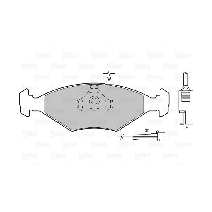 Stabdžių trinkelių rinkinys, diskinis stabdys VALEO 598423