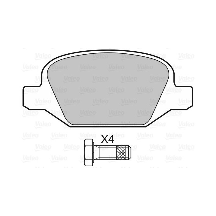 Stabdžių trinkelių rinkinys, diskinis stabdys VALEO 598425