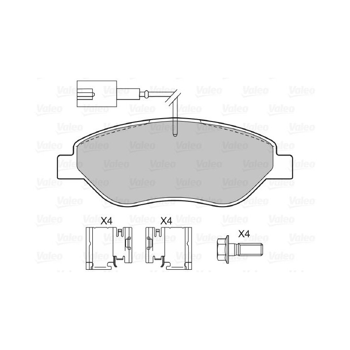 Stabdžių trinkelių rinkinys, diskinis stabdys VALEO 598428