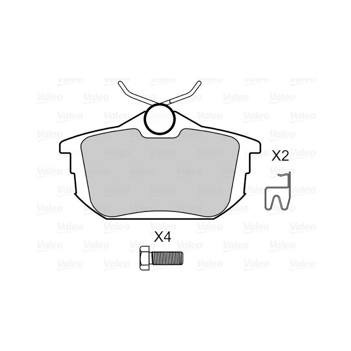Stabdžių trinkelių rinkinys, diskinis stabdys VALEO 598492