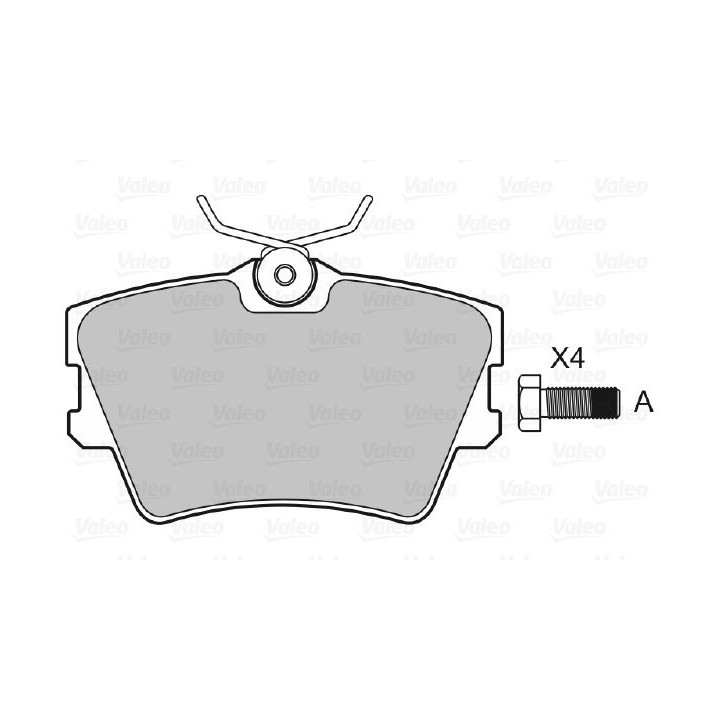 Stabdžių trinkelių rinkinys, diskinis stabdys VALEO 598546