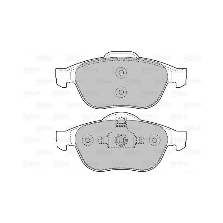 Stabdžių trinkelių rinkinys, diskinis stabdys VALEO 598566
