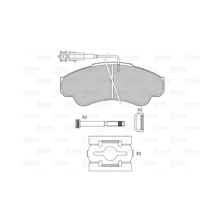 Stabdžių trinkelių rinkinys, diskinis stabdys VALEO 598569