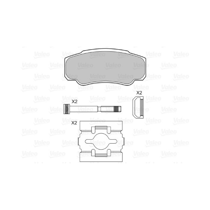 Stabdžių trinkelių rinkinys, diskinis stabdys VALEO 598570