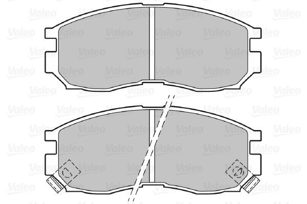 Stabdžių trinkelių rinkinys, diskinis stabdys VALEO 598625