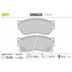 Stabdžių trinkelių rinkinys, diskinis stabdys VALEO 598628