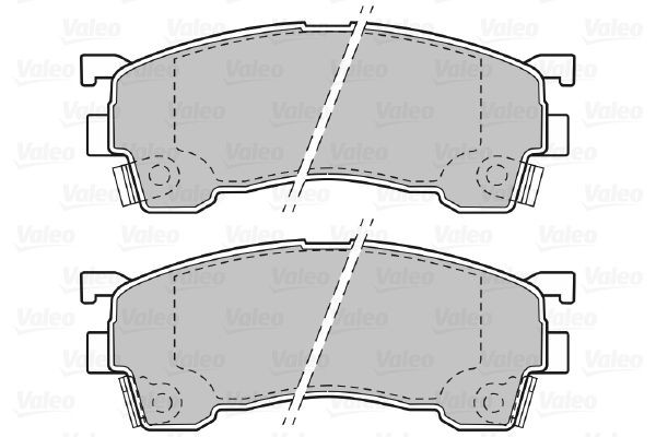 Stabdžių trinkelių rinkinys, diskinis stabdys VALEO 598629