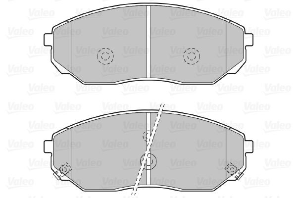 Stabdžių trinkelių rinkinys, diskinis stabdys VALEO 598654