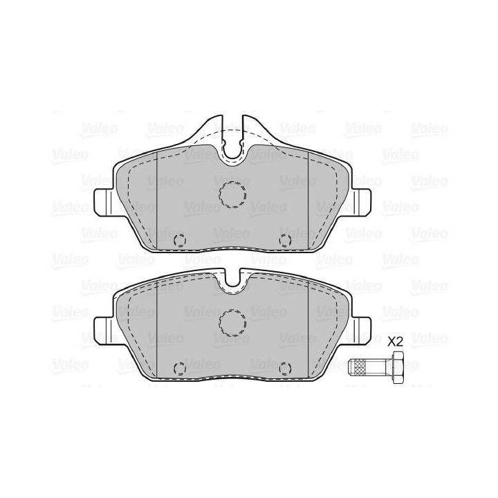Stabdžių trinkelių rinkinys, diskinis stabdys VALEO 598699