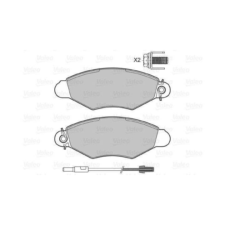 Stabdžių trinkelių rinkinys, diskinis stabdys VALEO 598726
