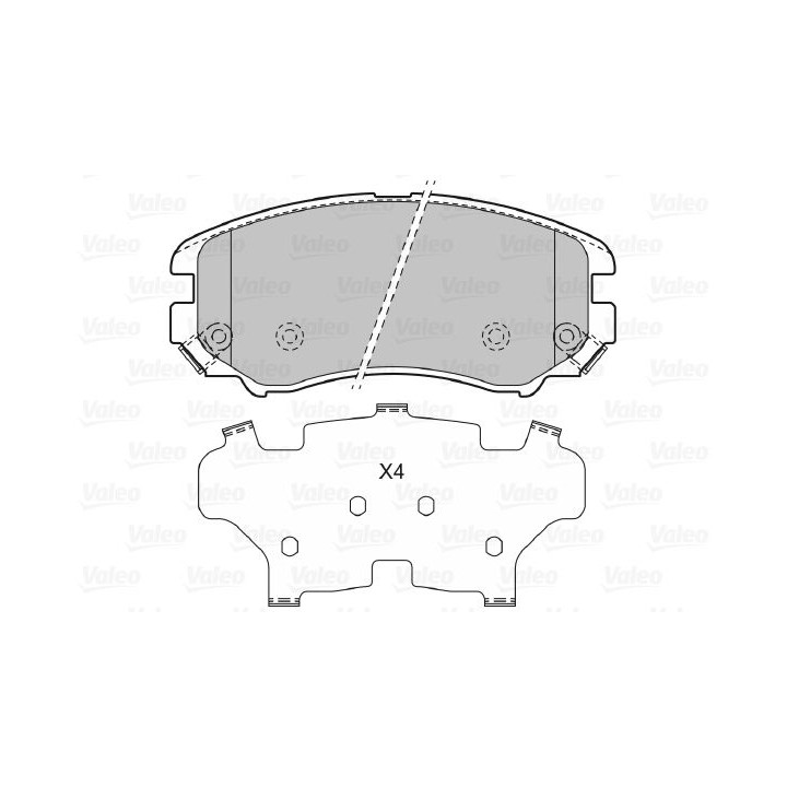Stabdžių trinkelių rinkinys, diskinis stabdys VALEO 598744