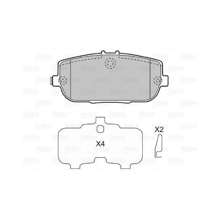 Stabdžių trinkelių rinkinys, diskinis stabdys VALEO 598746