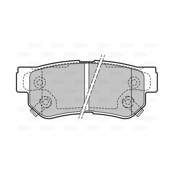 Stabdžių trinkelių rinkinys, diskinis stabdys VALEO 598748