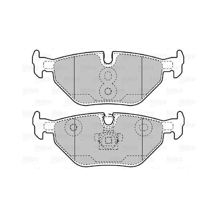 Stabdžių trinkelių rinkinys, diskinis stabdys VALEO 598753