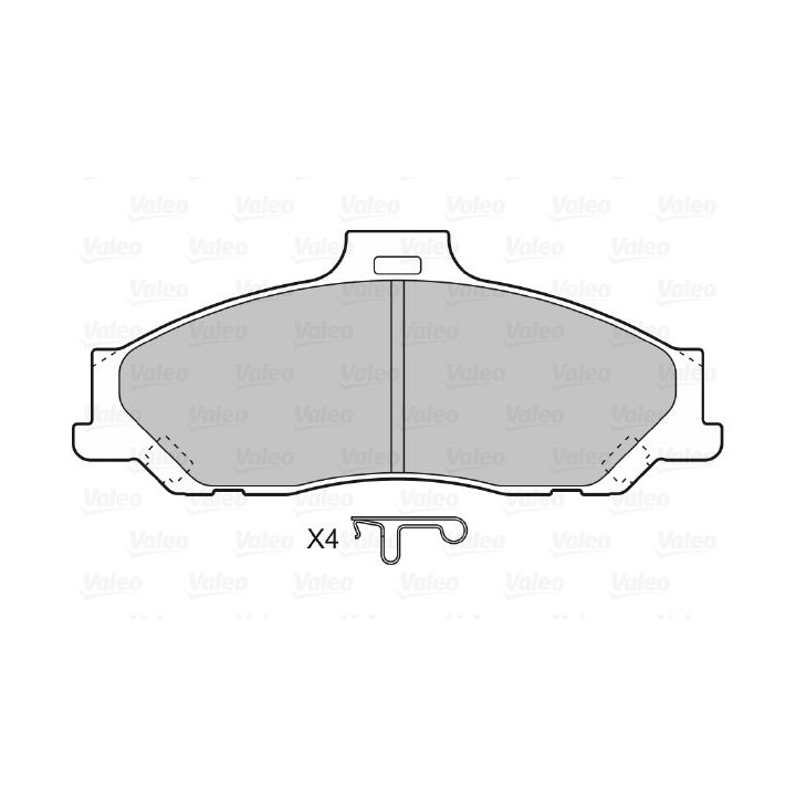 Stabdžių trinkelių rinkinys, diskinis stabdys VALEO 598784
