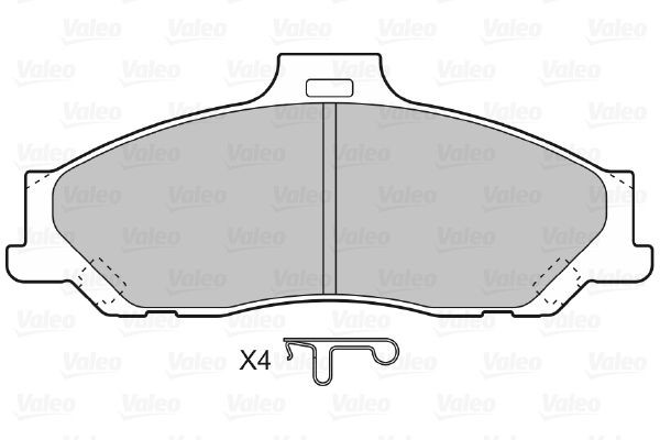 Stabdžių trinkelių rinkinys, diskinis stabdys VALEO 598784