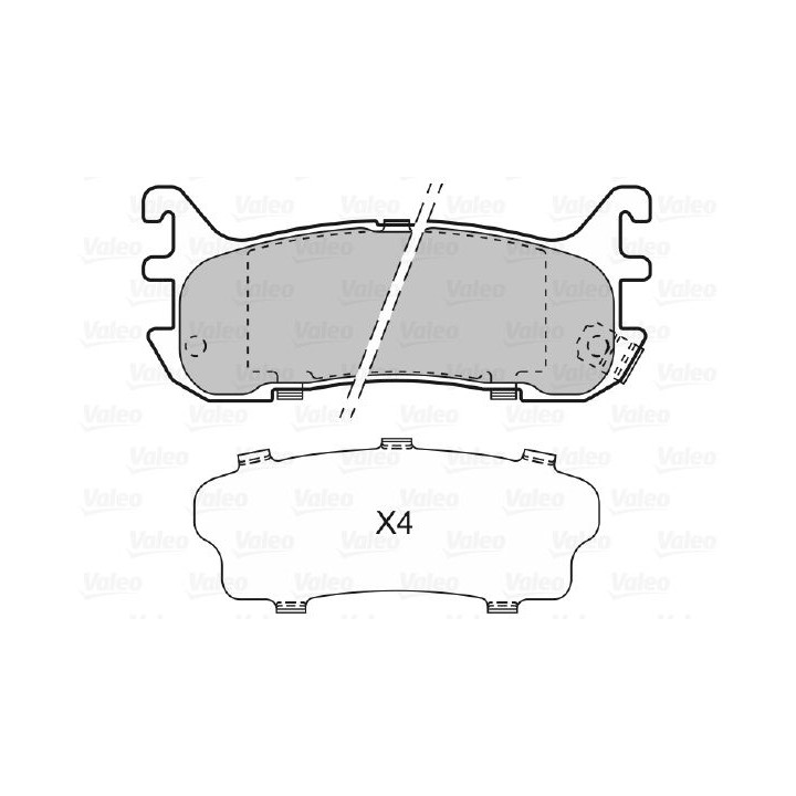 Stabdžių trinkelių rinkinys, diskinis stabdys VALEO 598835