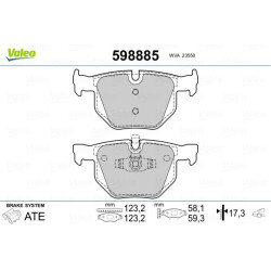 Stabdžių trinkelių rinkinys, diskinis stabdys VALEO 598885