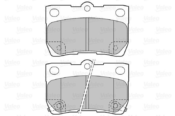 Stabdžių trinkelių rinkinys, diskinis stabdys VALEO 598888